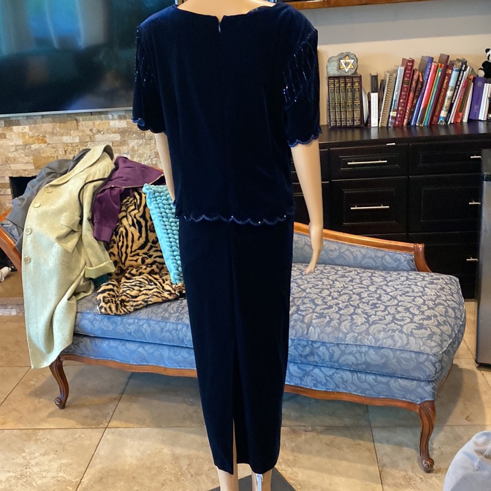 R&M Richard Very Elegant sparkle  Velvet Evening MIDI   Dress size 18W - Picture 15 of 16